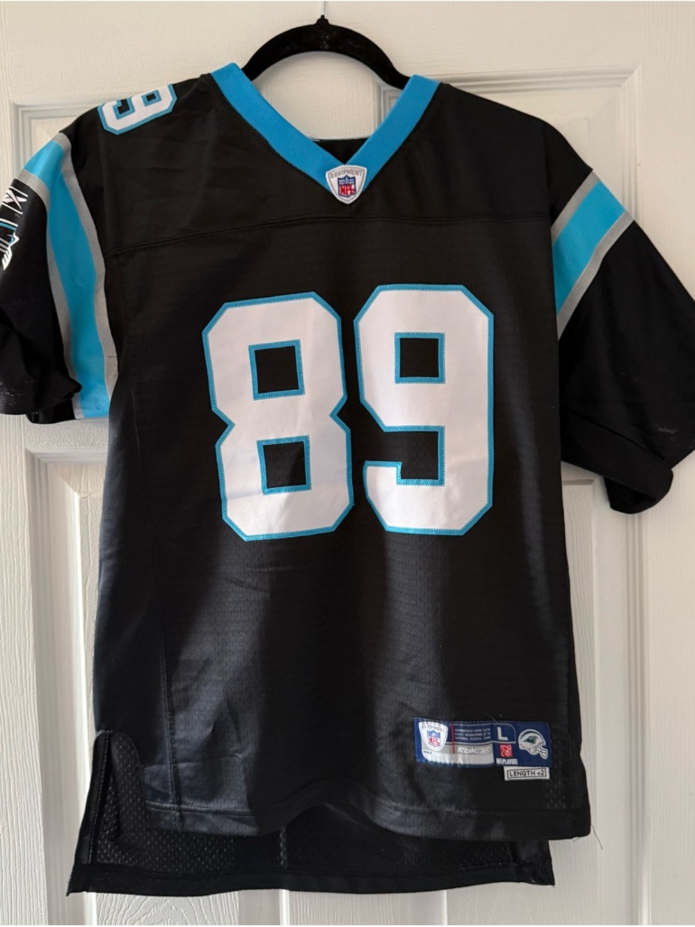 Vintage Reebok Carolina Panthers Steve Smith #89 NFL Jersey Sz L +2 Length